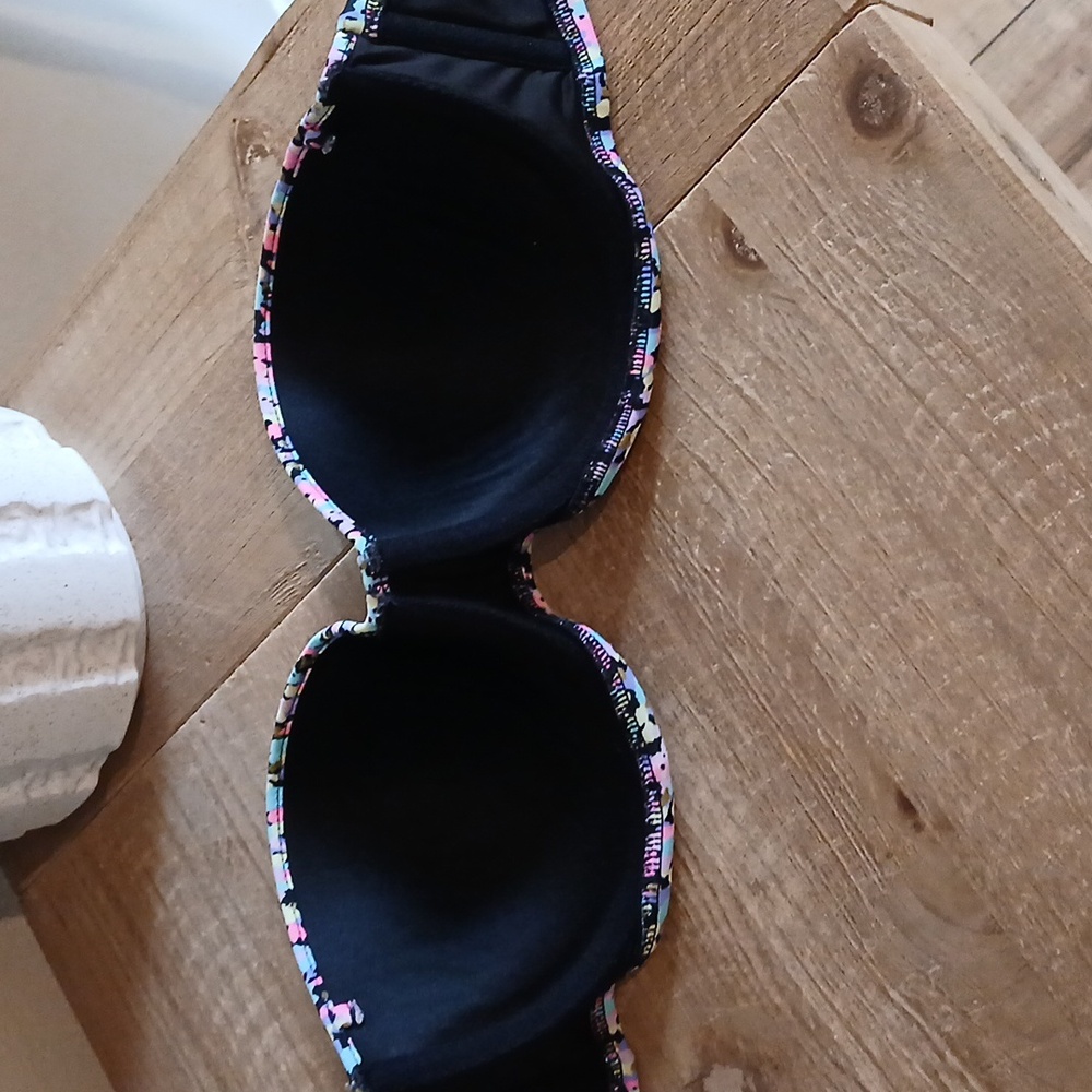 Women's Victoria's Secret Multicolor Strapless Underwire Bikini Top Size 32D - Picture 10 of 17